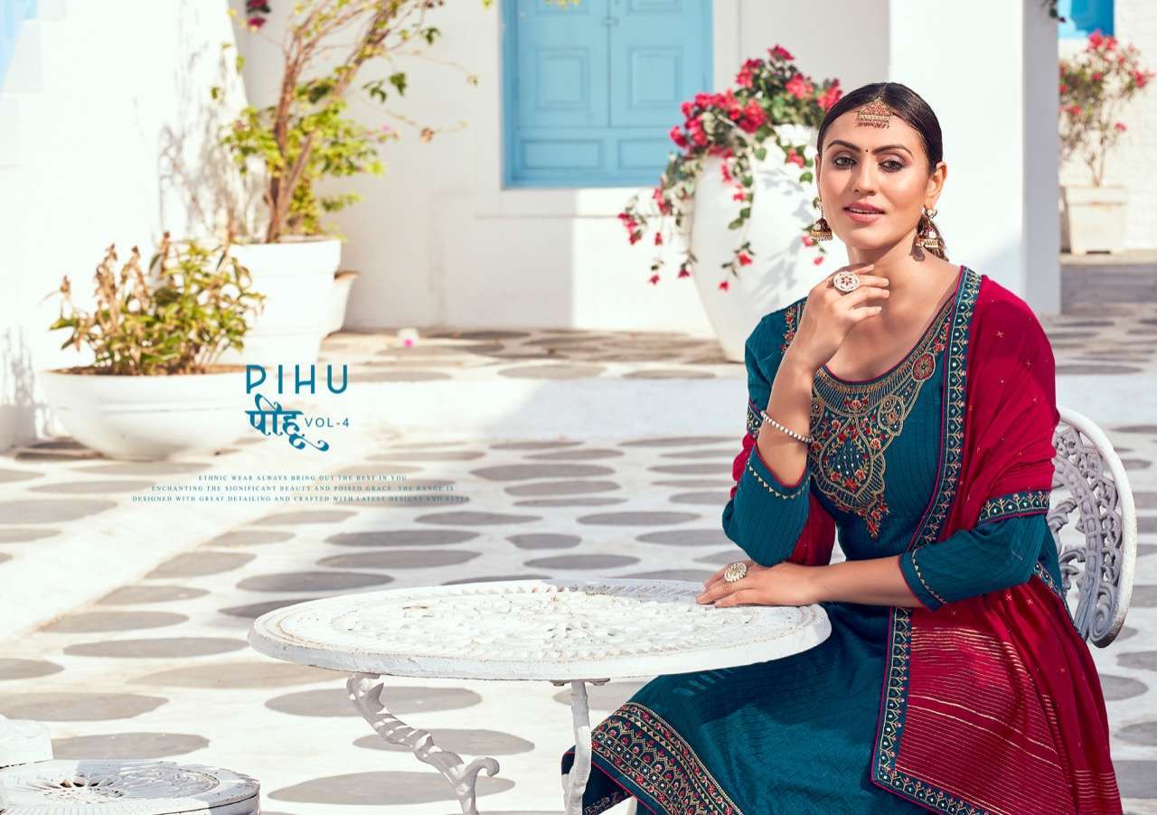 fourdots pihu vol 4 series 01031-01034 heavy parampara suit