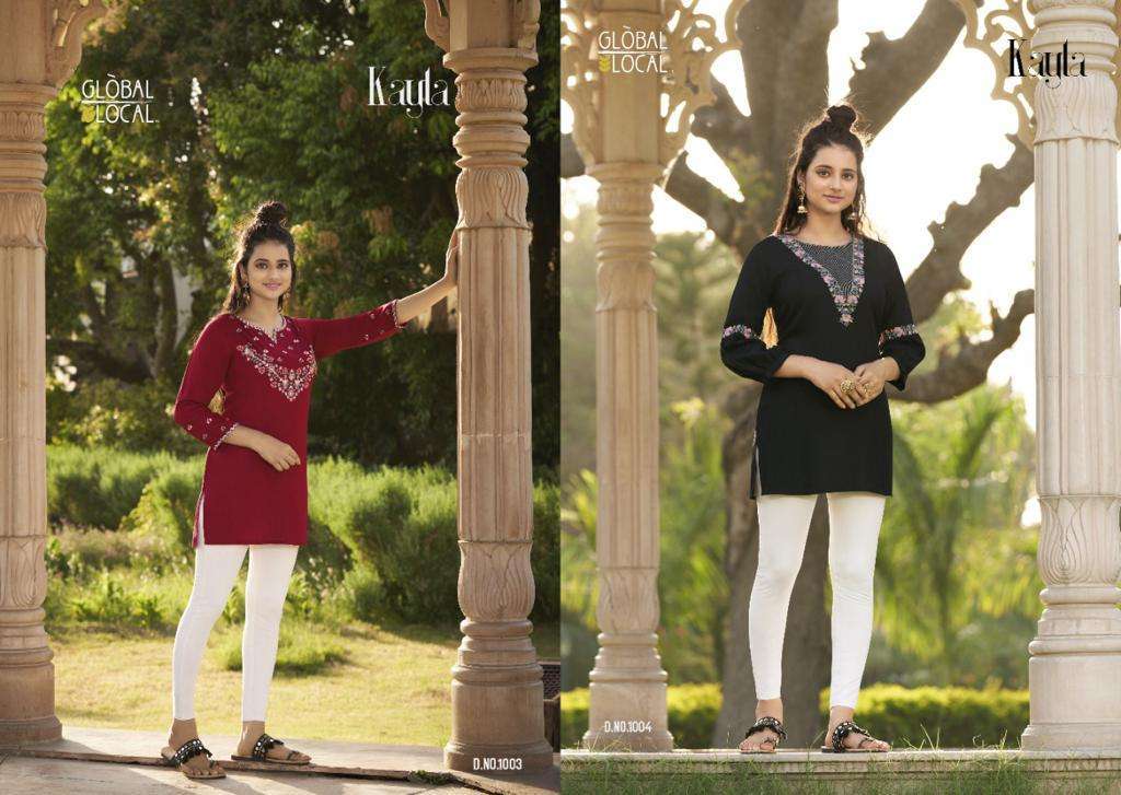 global local kayla series 1001-1004 rayon slub top