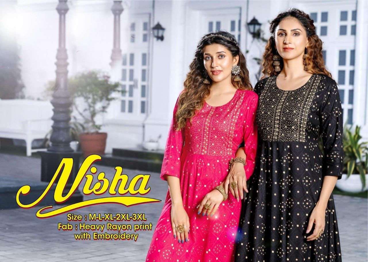 golden nisha series 101-106 heavy rayon kurti 