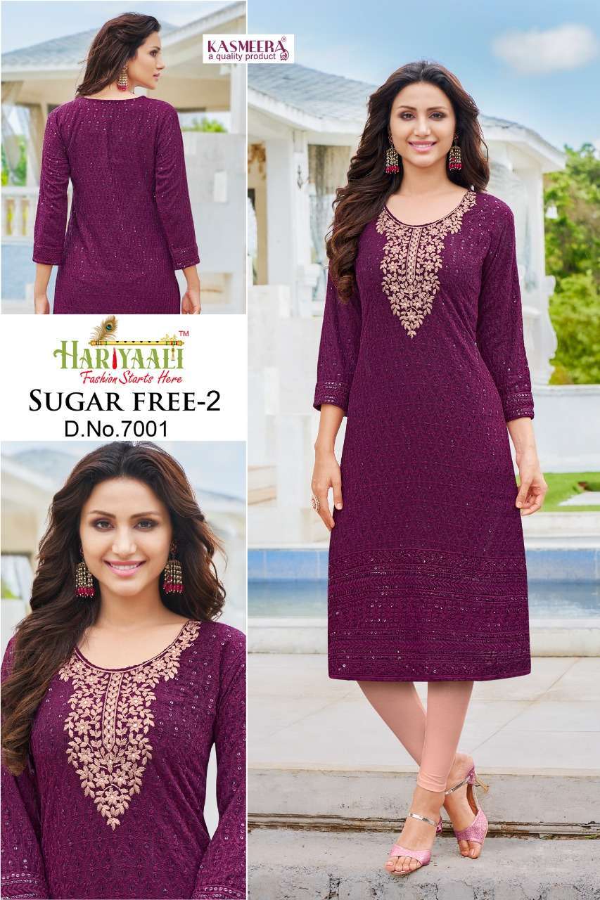 hariyaali sugar free 2 series 7001-7010 rayon kurti