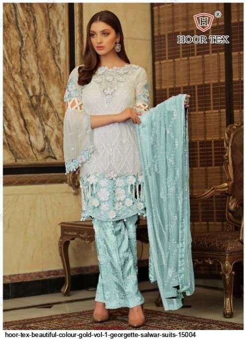 hoor tex 15004 faux georgette readymade suits 