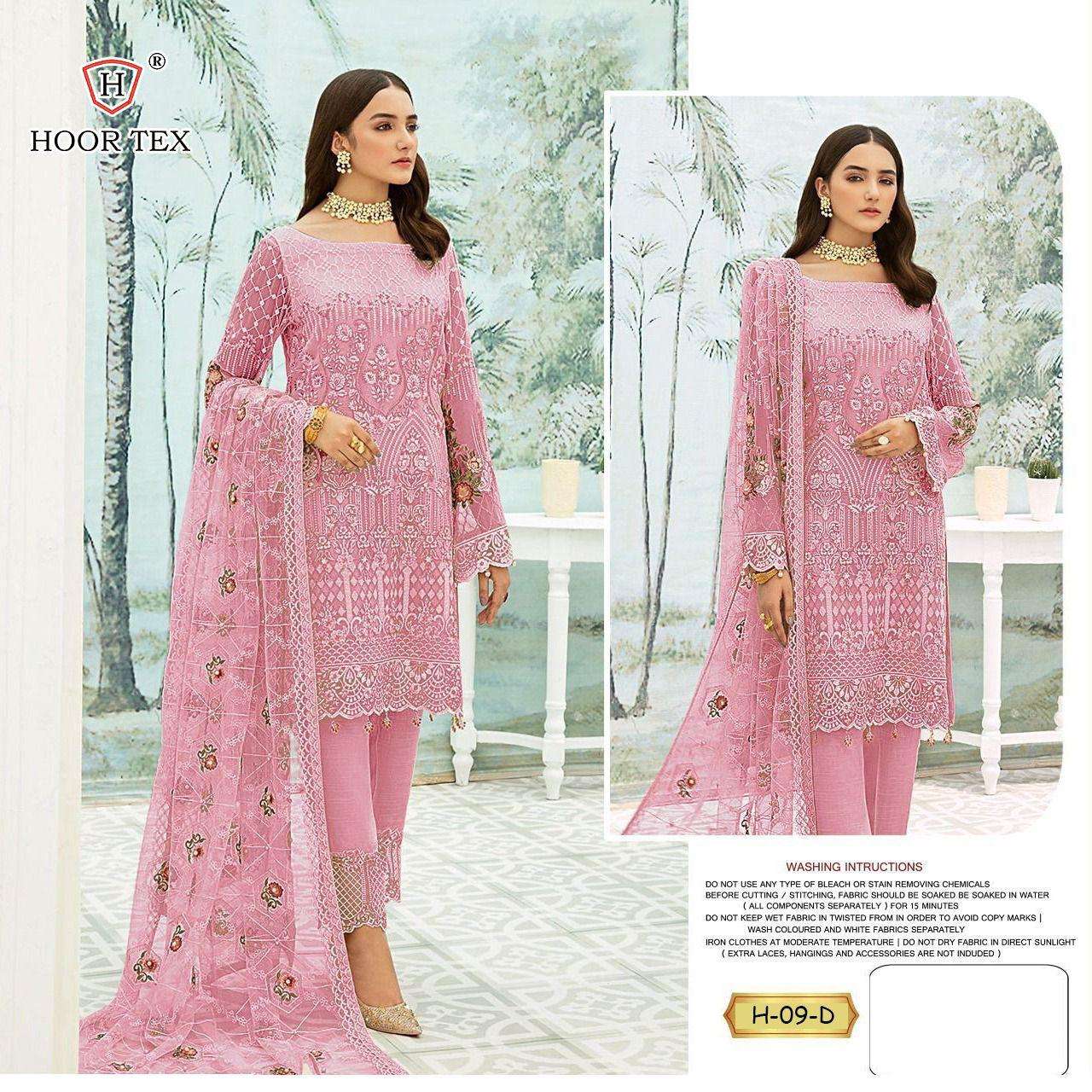 HOOR TEX H-09 DESIGNER FAUX GEORGETTE SUIT 