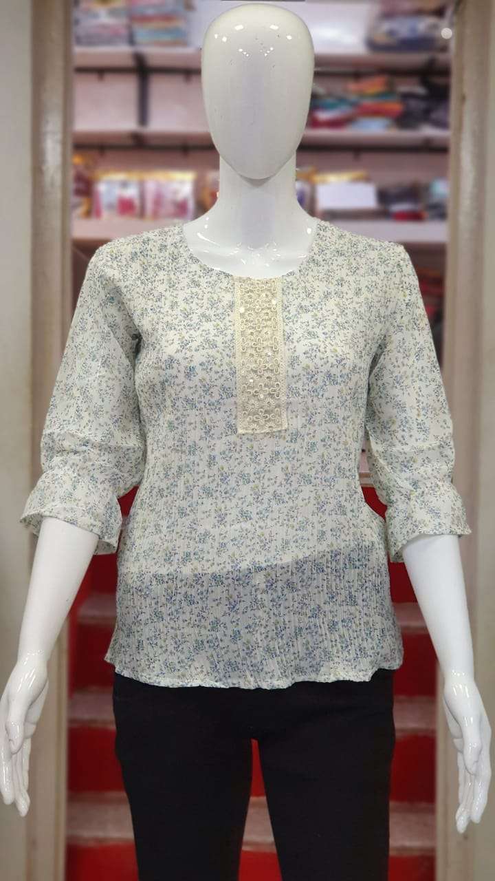 k4u 301 design georgette western look tops design