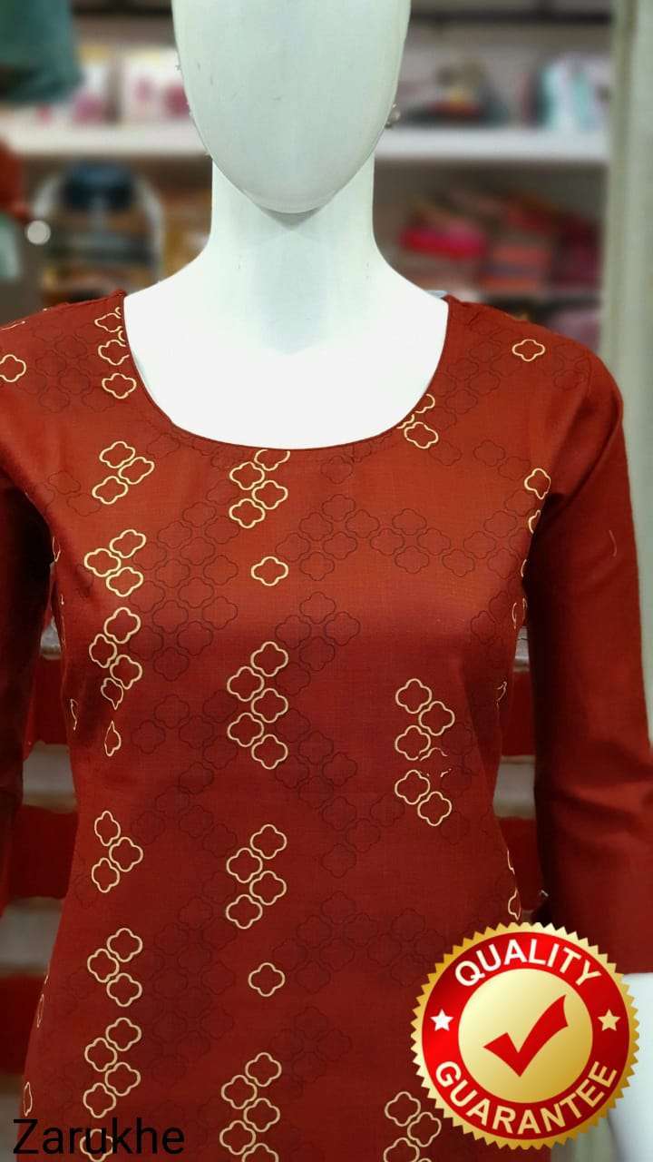 k4u zarukhe cotton printed kurti collection