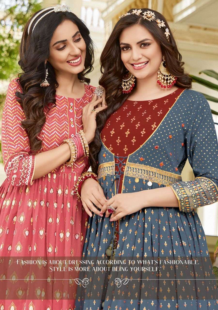 kajal srug vol 1 series 1001-1008 heavy printed cotton kurti