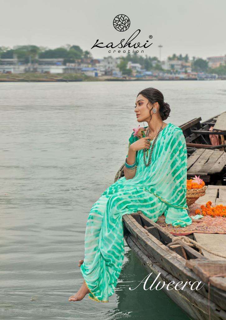 kashvi creation alveera 5001-5006 Dull Moss saree