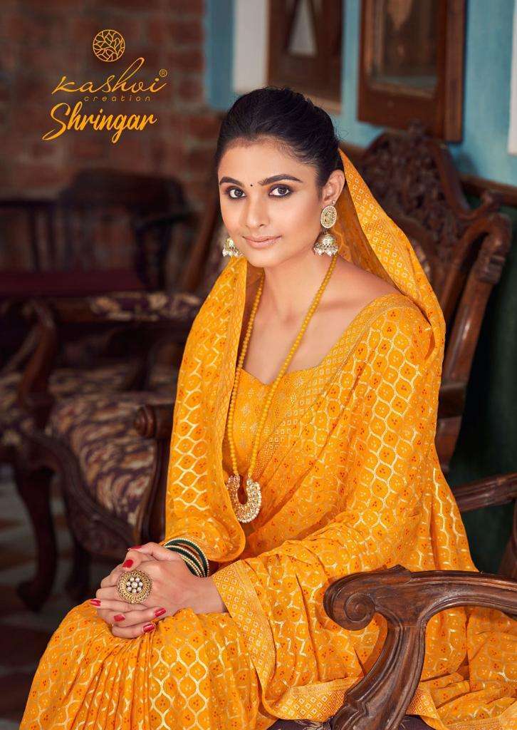 kashvi shringar series 1861-1870 alfino with foil print saree