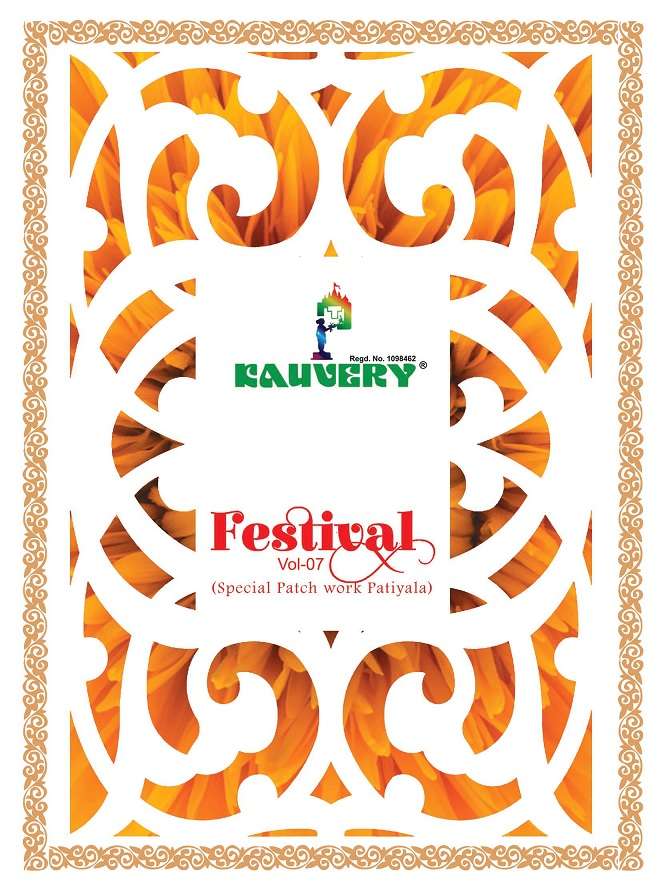 Kauvery Festival Vol-7 series 7001-7016 pure cotton readymade suit