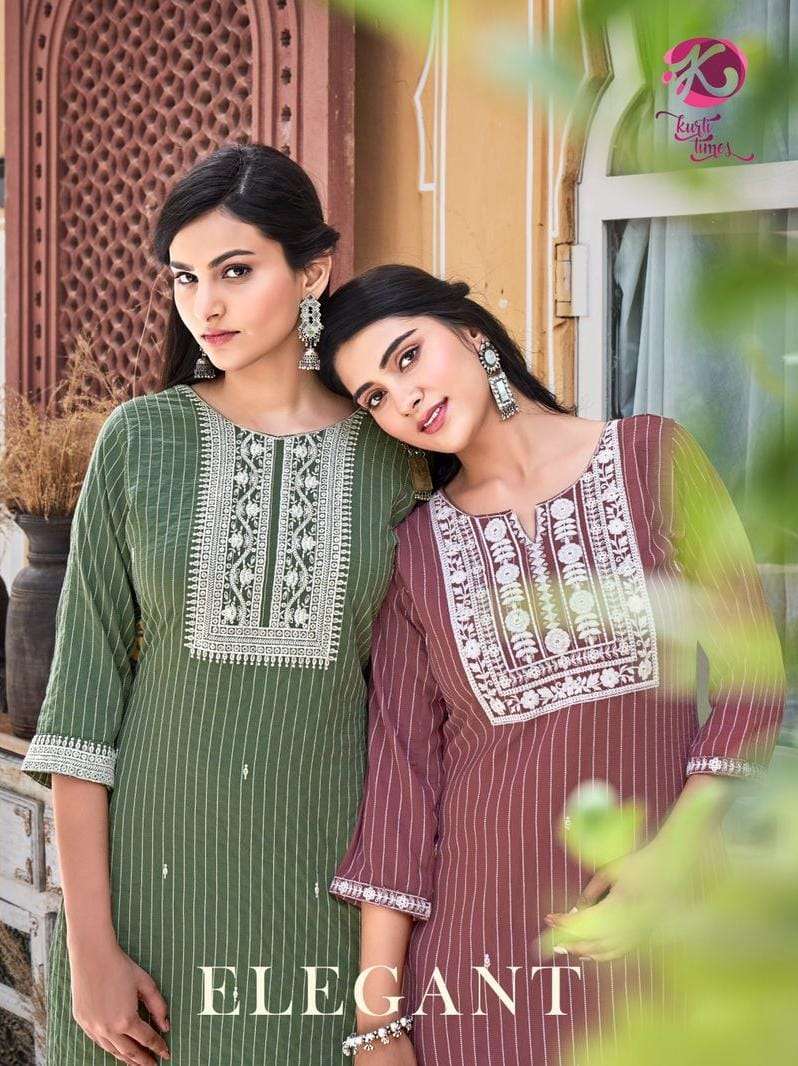 kurti times elegant series 01-04 poly viscose kurti with bottom 