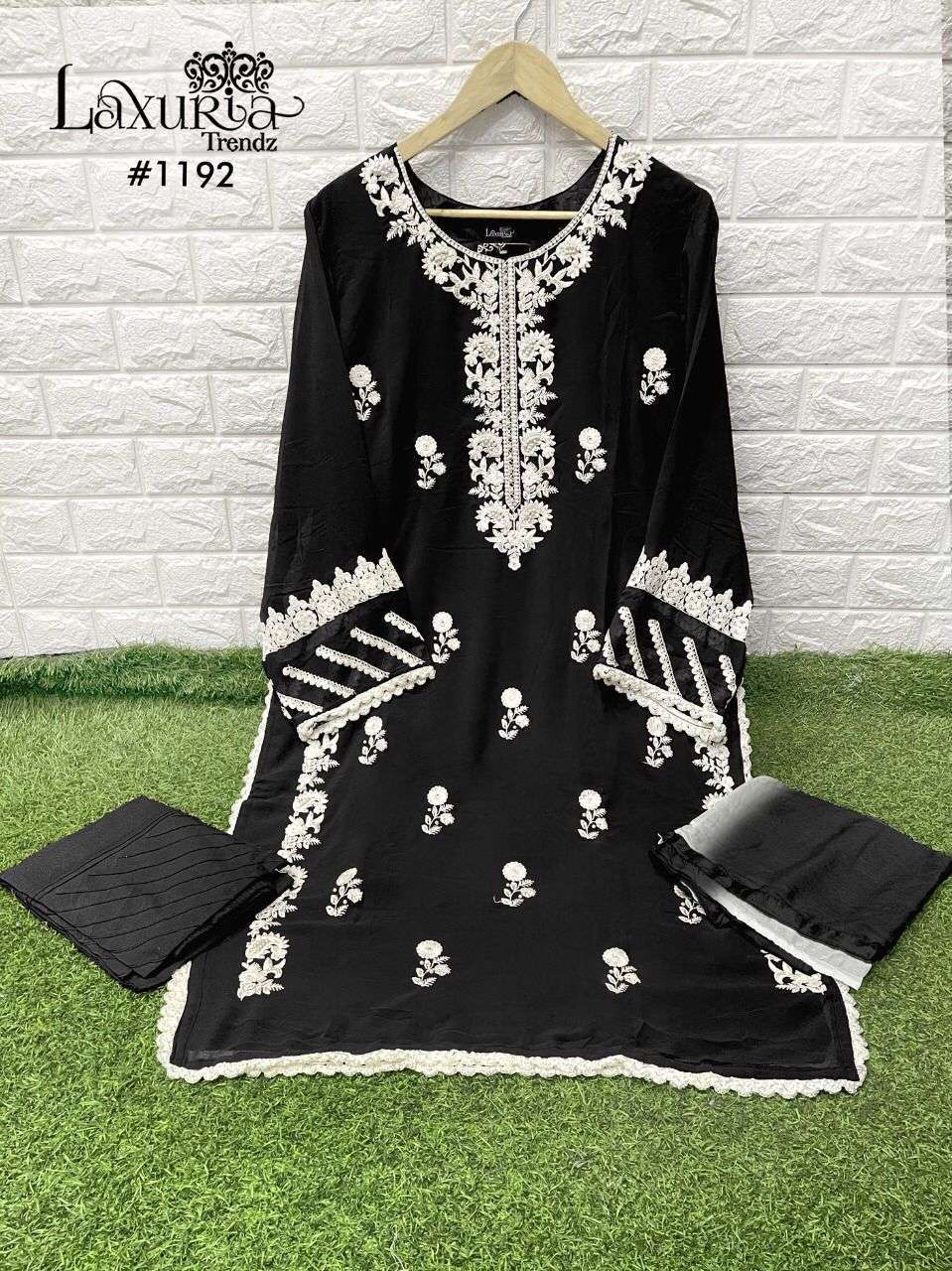 laxuria trendz 1192 faux georgette readymade suit 