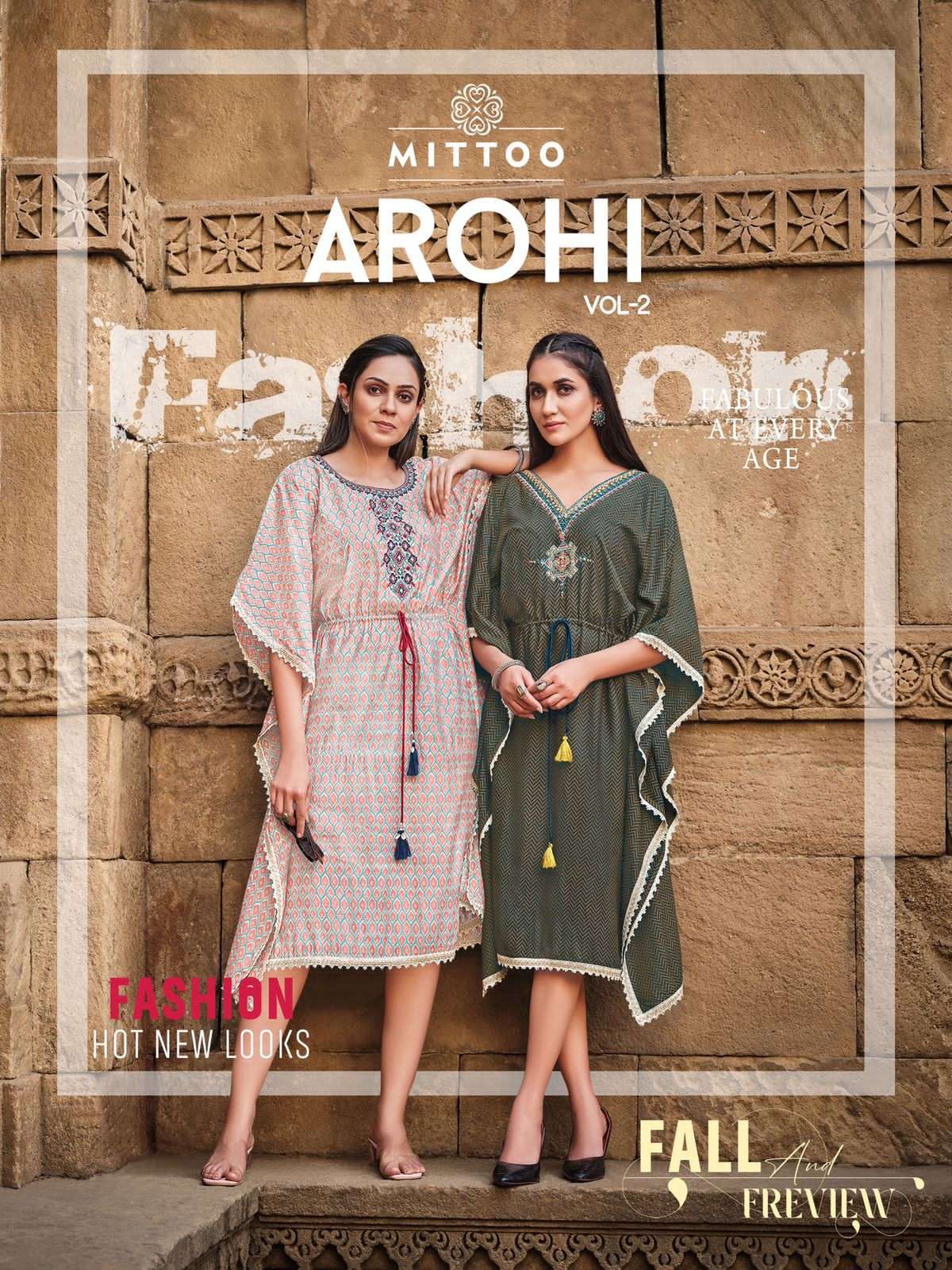 mittoo arohi vol 2 series 1007-1012 rayon print kurti 