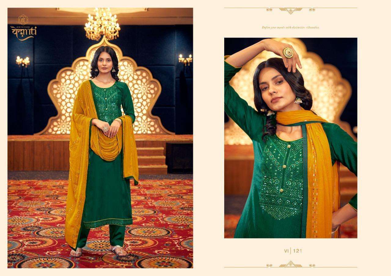 mugdha by vedanti silk with work casual salwar kameez