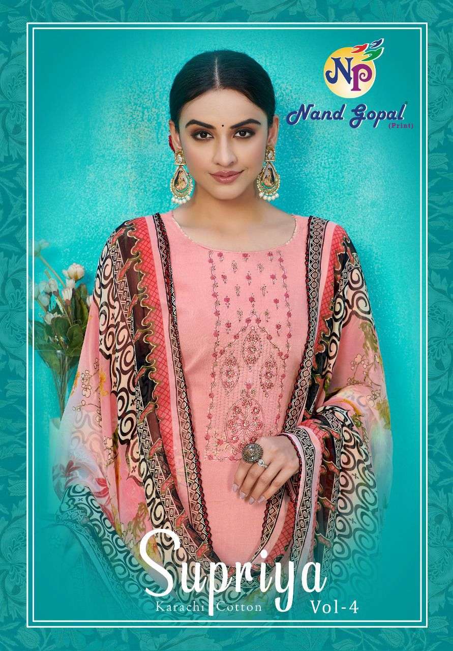 nand gopal supriya vol 4 series 4001-4010 cotton suit