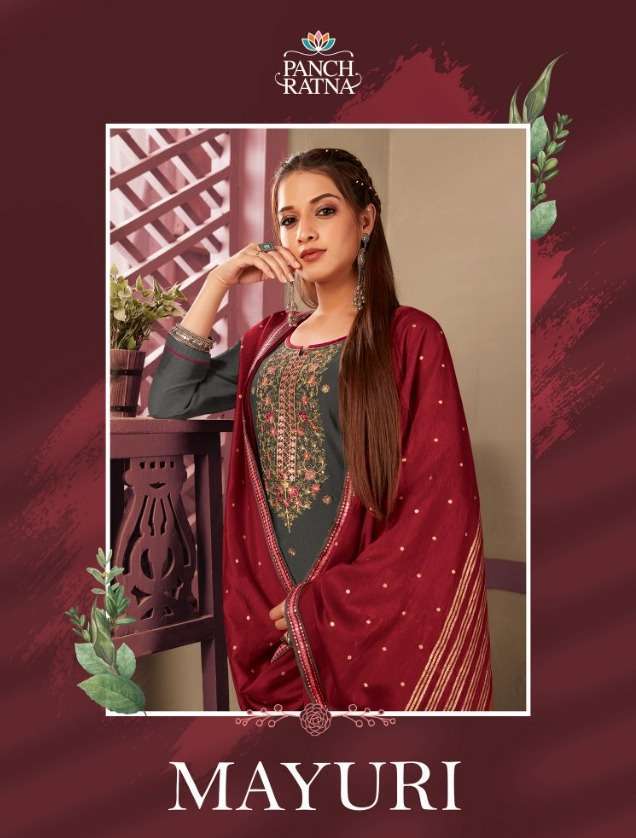panch ratna mayuri series 11871-1185 heavy parampara silk suit