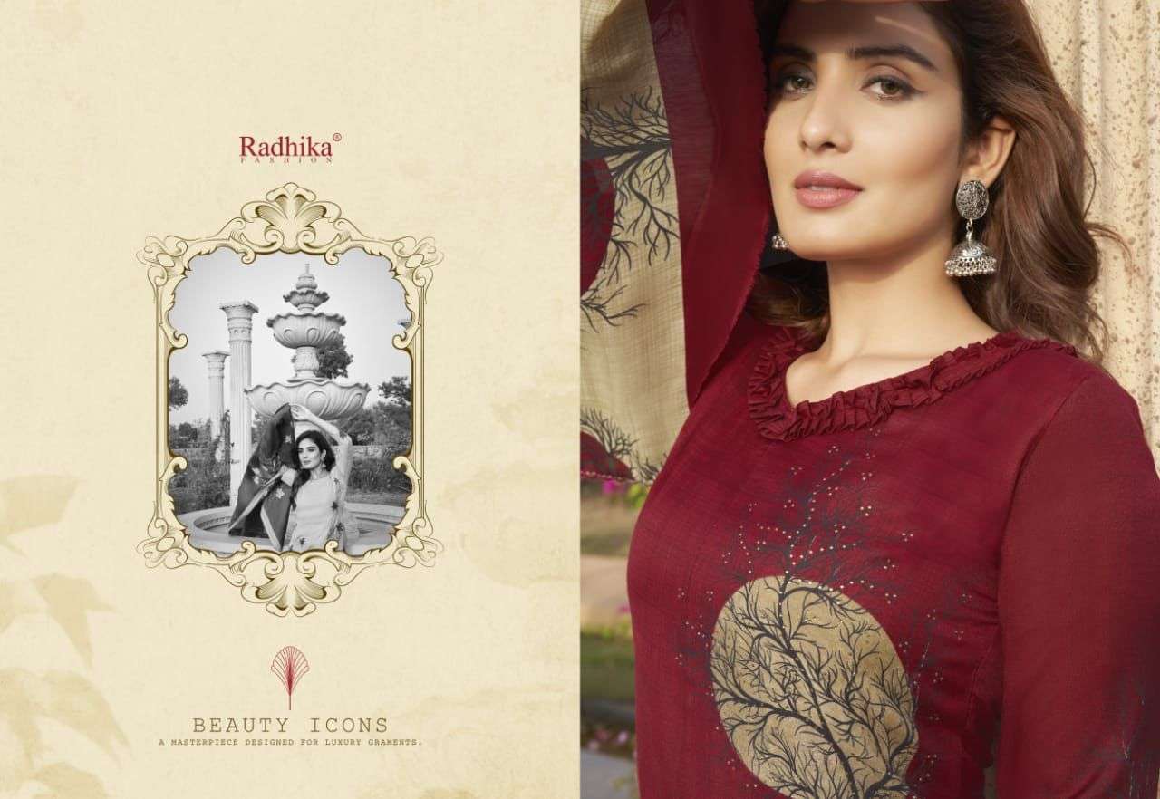radhika kenza vol 6 series 16001-16008 cotton slub suit 