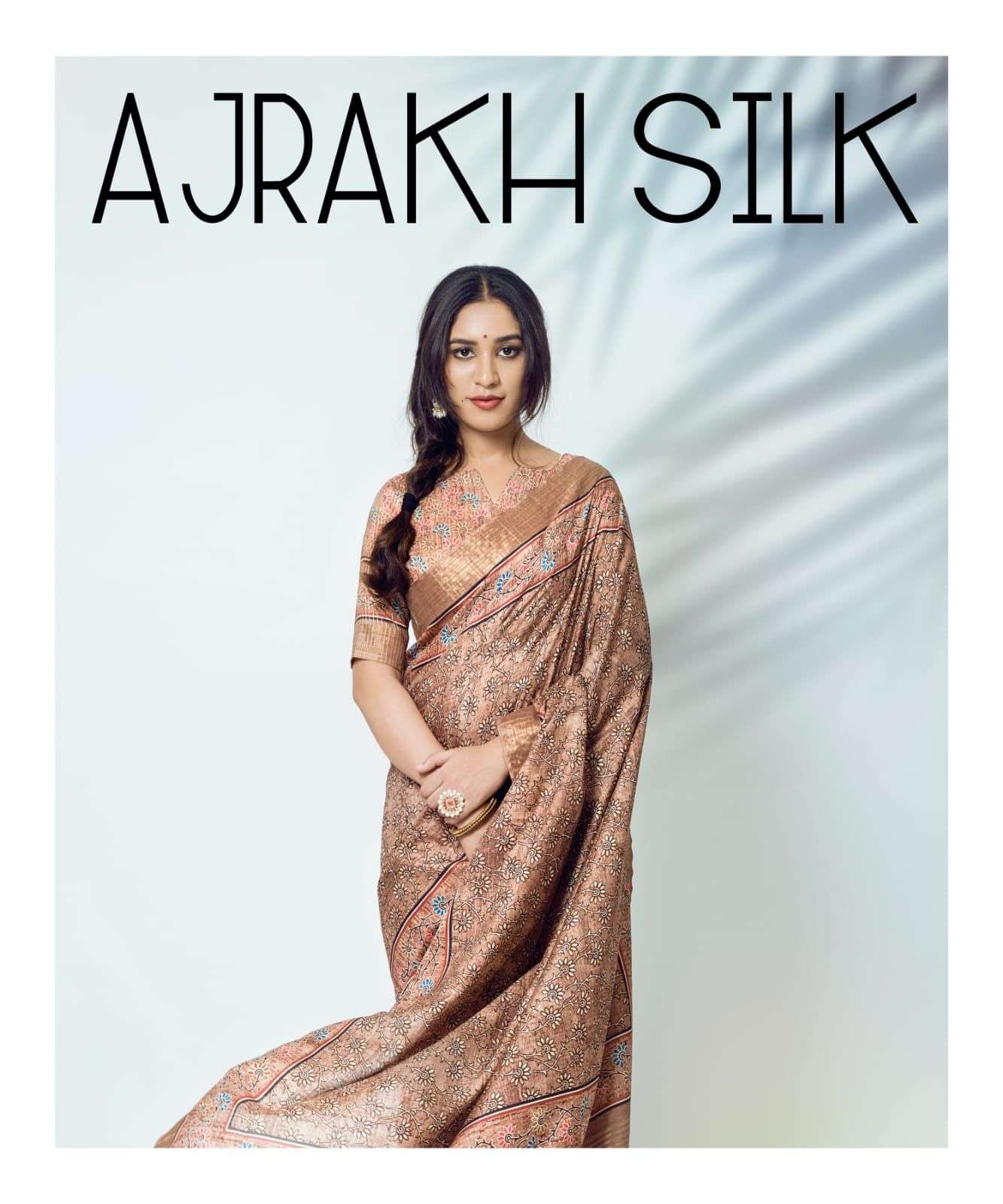 RAJPATH AJRAKH SILK DESIGNER SOFT KOTHA SILK SAREE 