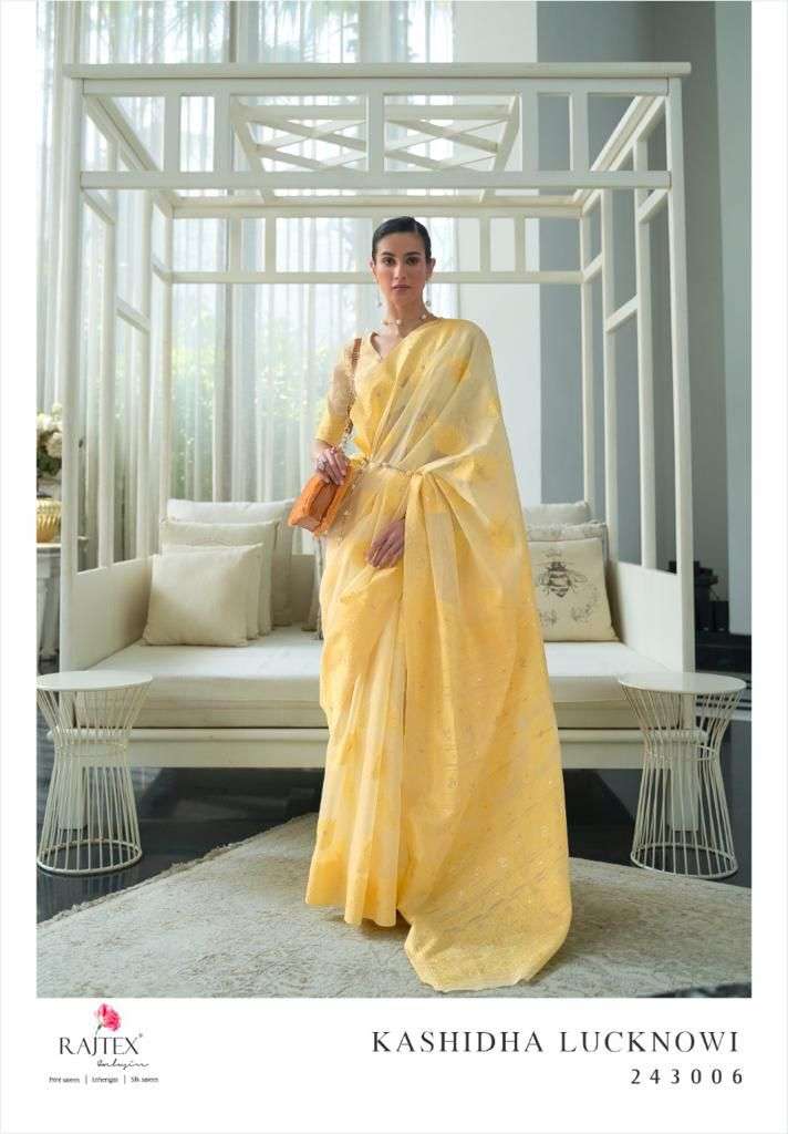 RAJTEX KASHIDHA LUCKNOWI DESIGNER MODAL WEAVING SAREE 