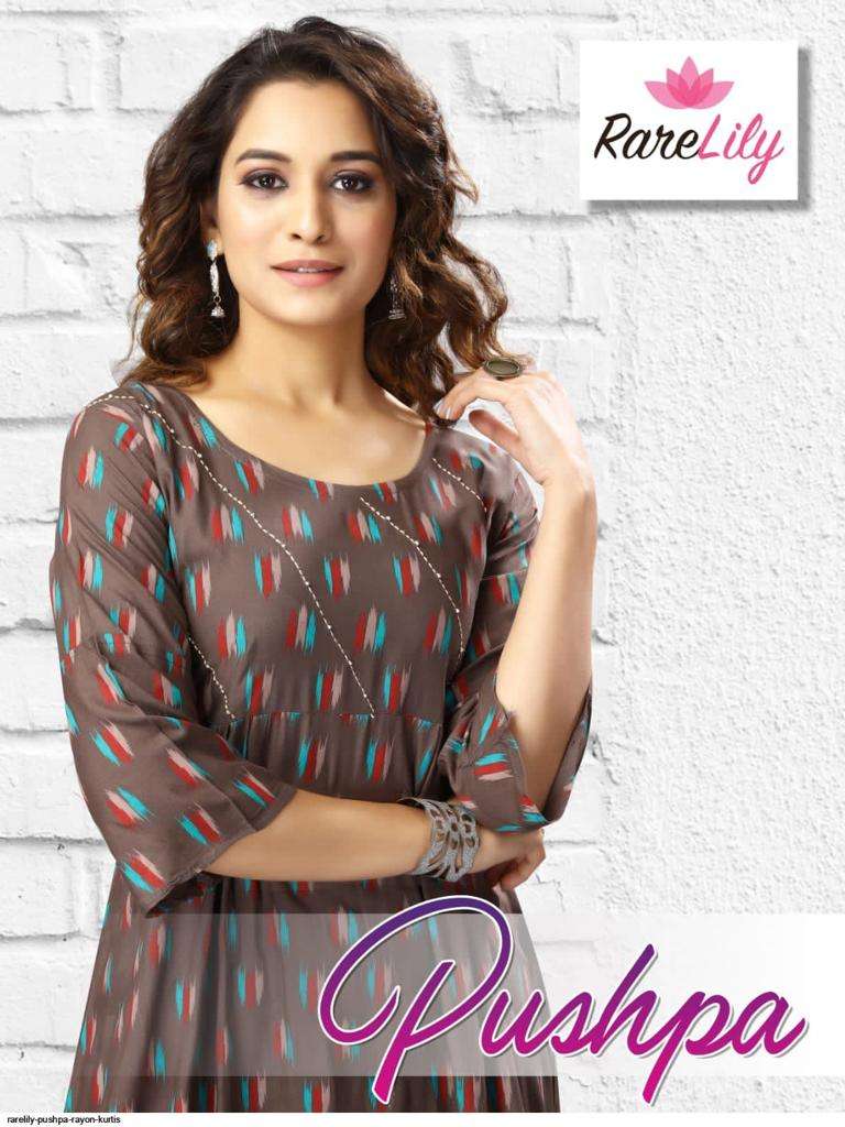 rarelily pushpa series 201-207 rayon print kurti 