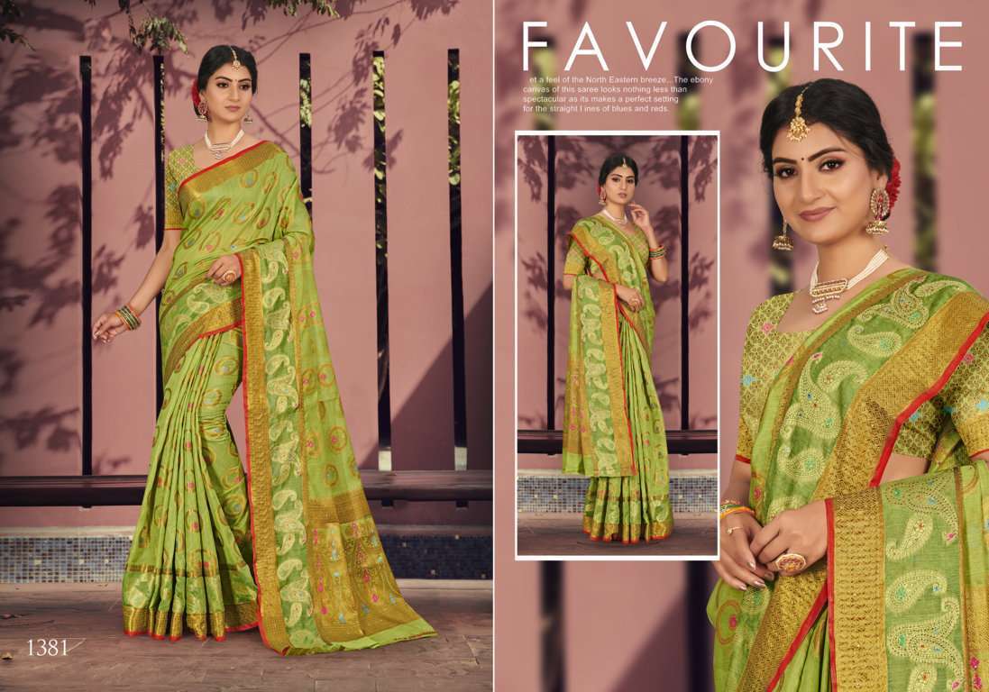 riwazo desi dhamal series 1381-1386 cotton stone work saree