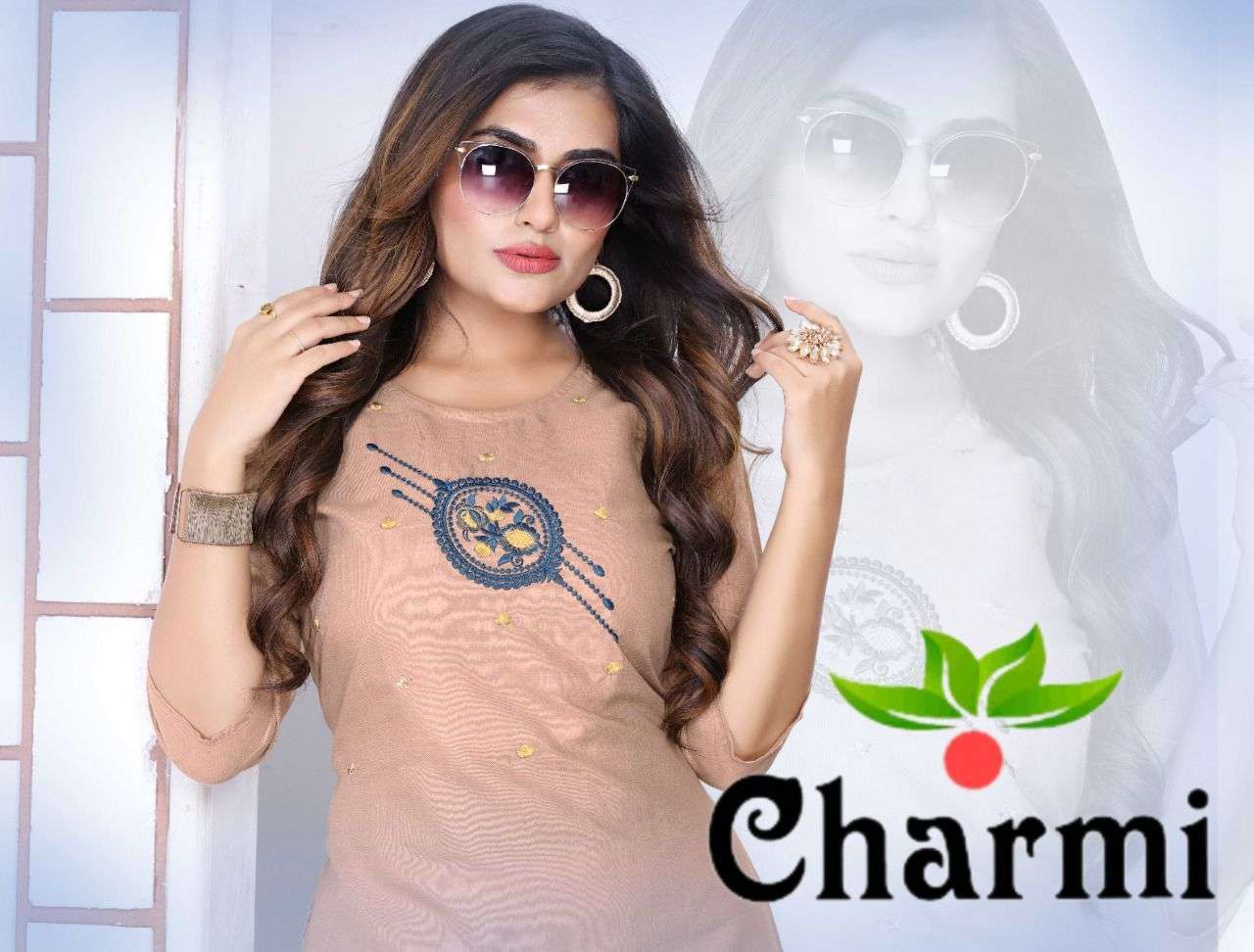 Riyaa Charmi series 01-08 14 Kg Self Embossed Cotton Rayon kurti