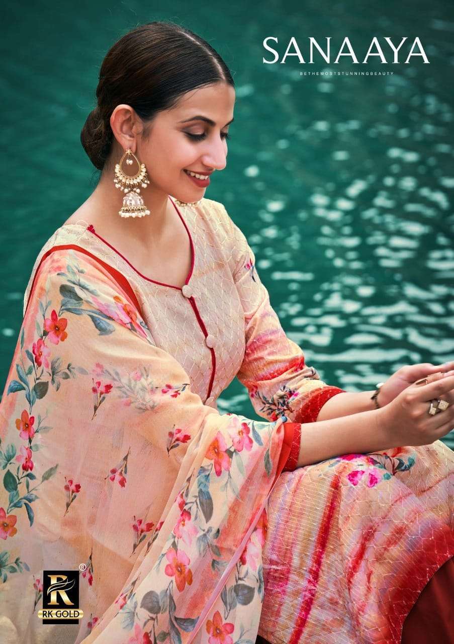 rk gold sanayaa series 30001-30008 pure cotton suit 