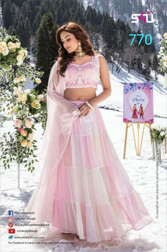 s4u 770 design combo set of crop top bottom with dupatta