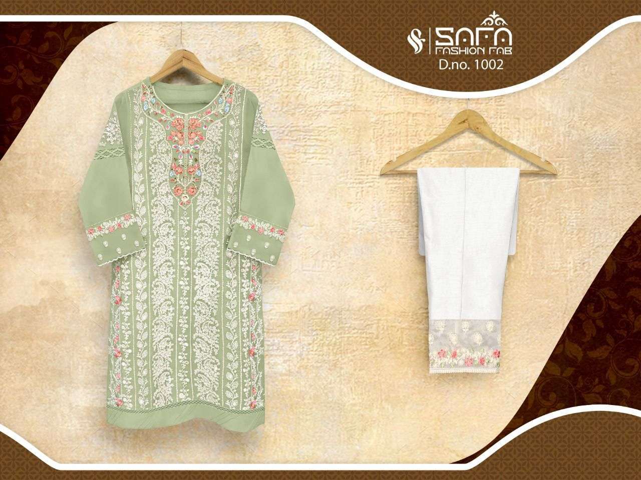 safa fashion 1002 heavy georgette readymade suit 