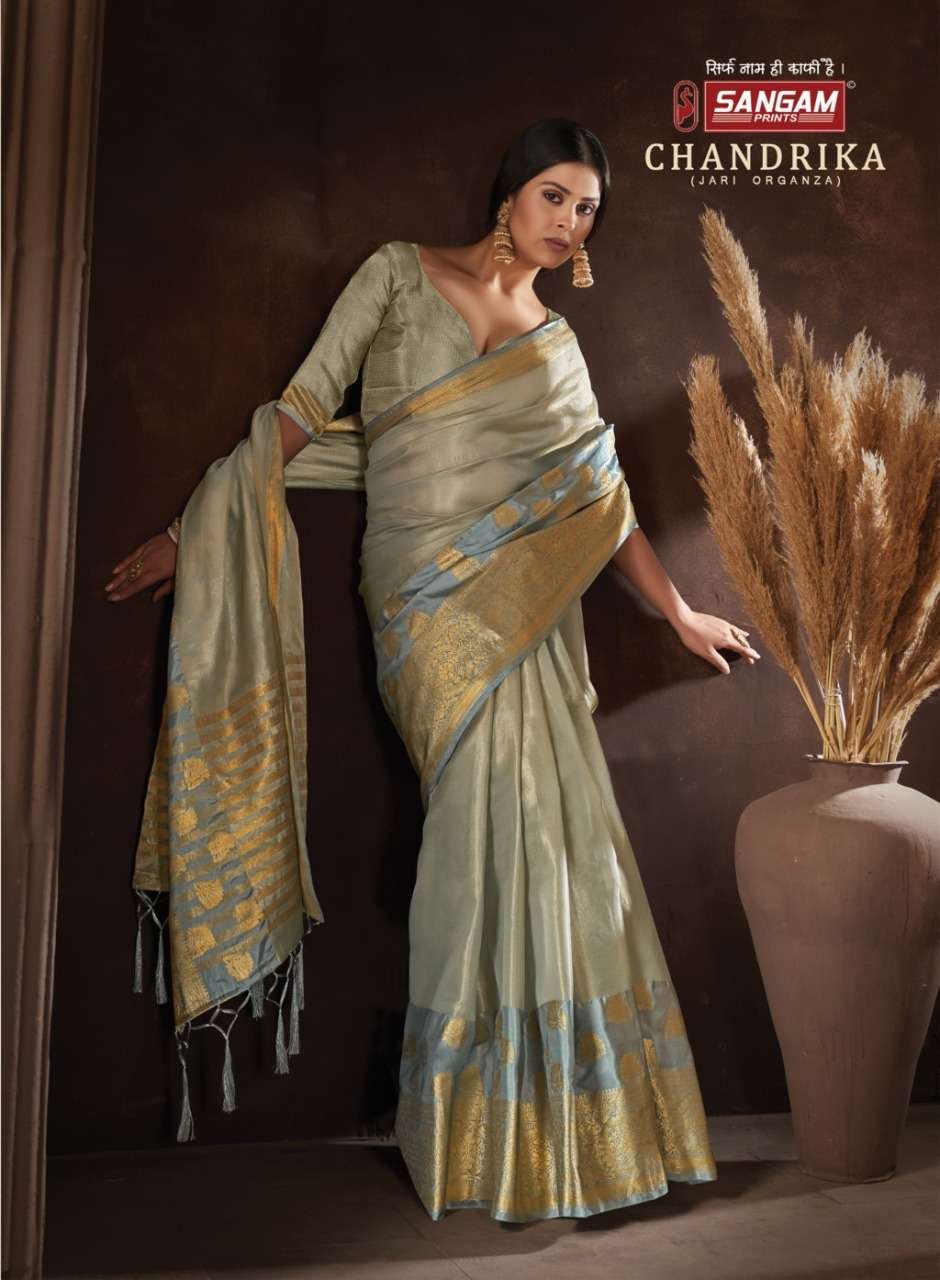 SANGAM CHANDRIKA DESIGNER ORGANZA SAREE 