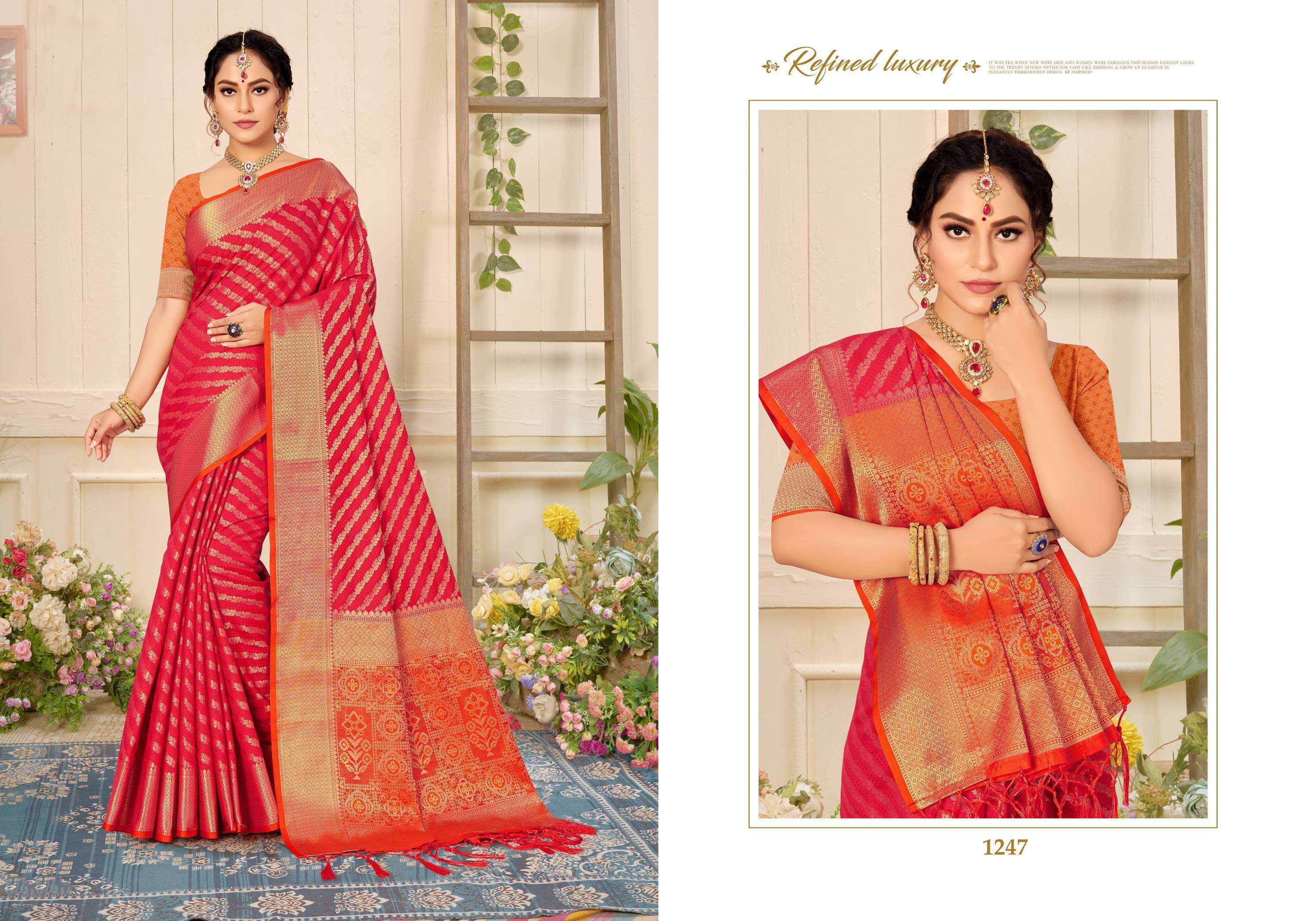 sangam prints sahi series 1247-1252 patola silk saree