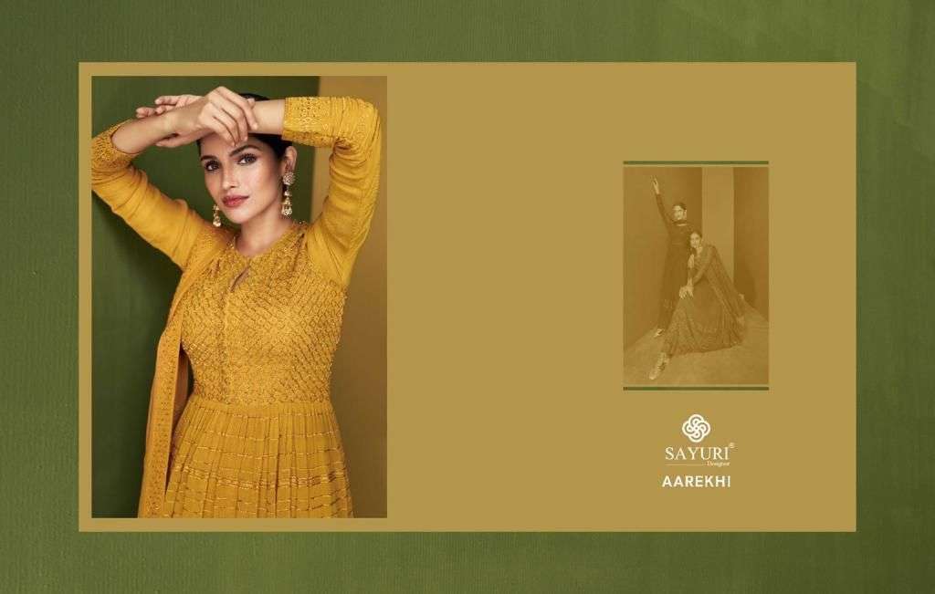 sayuri aarekhi series 140-144 real georgette readymade suit 