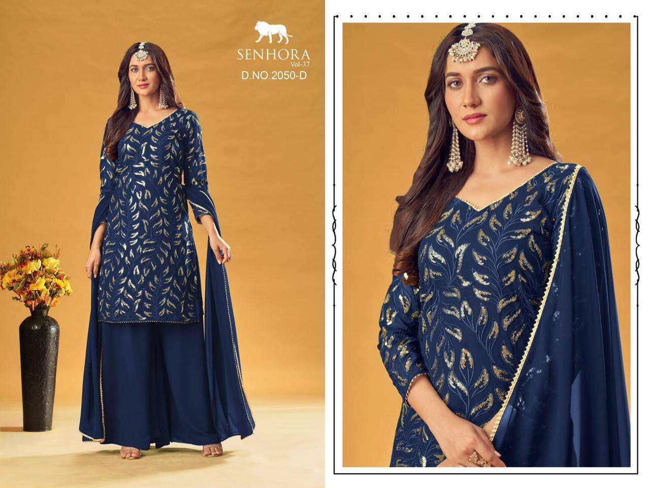 senhora dresses senhora vol 37 series 2050 pure faux georgette suit 