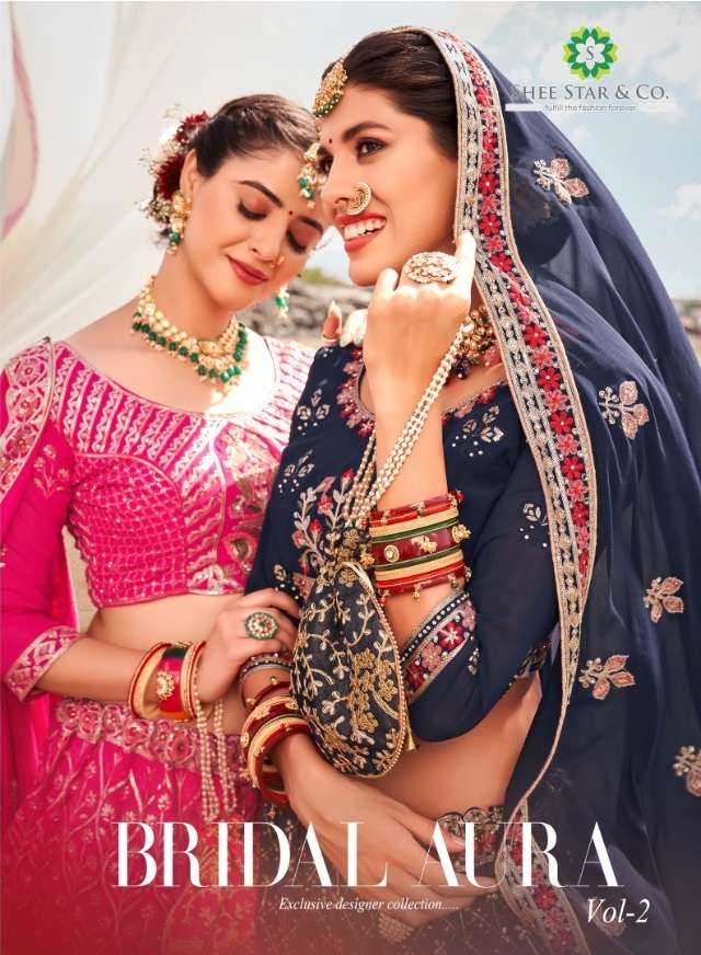 Shee Star Bridal Aura vol-2 series 2201-2206 georgette lehenga