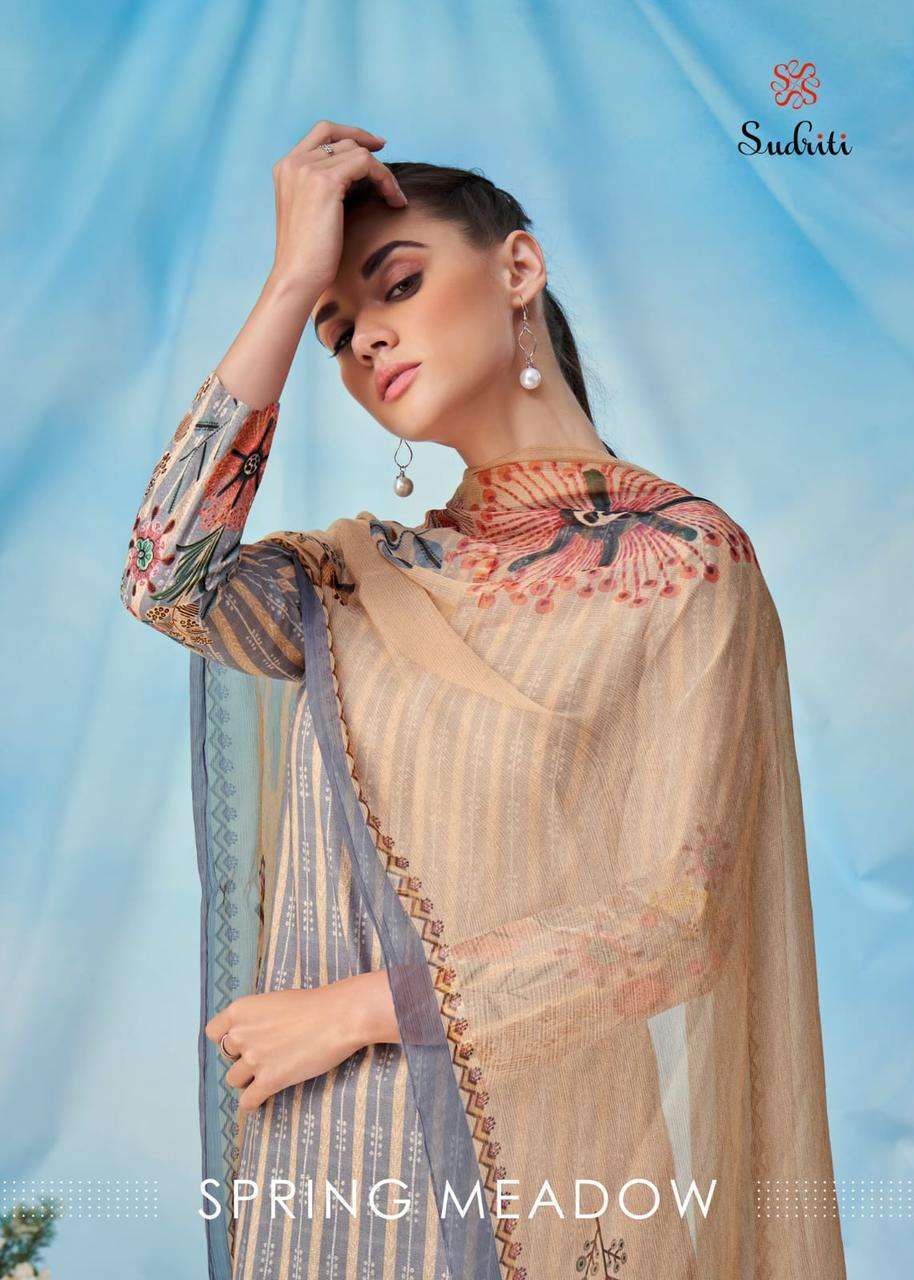 Sudriti by sahiba spring meadow pure cotton summer wear fancy salwar kameez