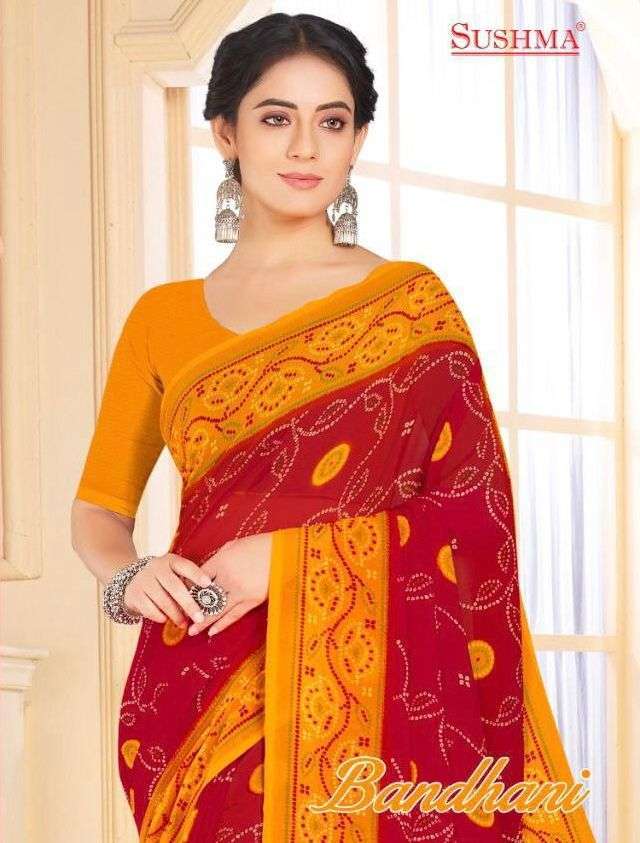 sushma bandhani series 49001-49004 weightless saree