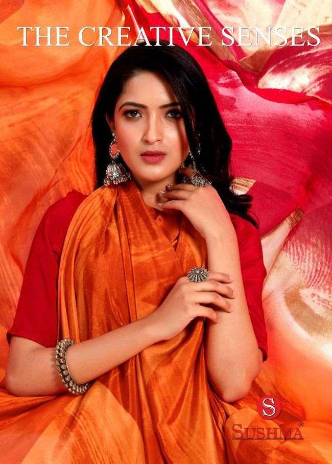 sushma the creative senses series 51001-51007 crape saree