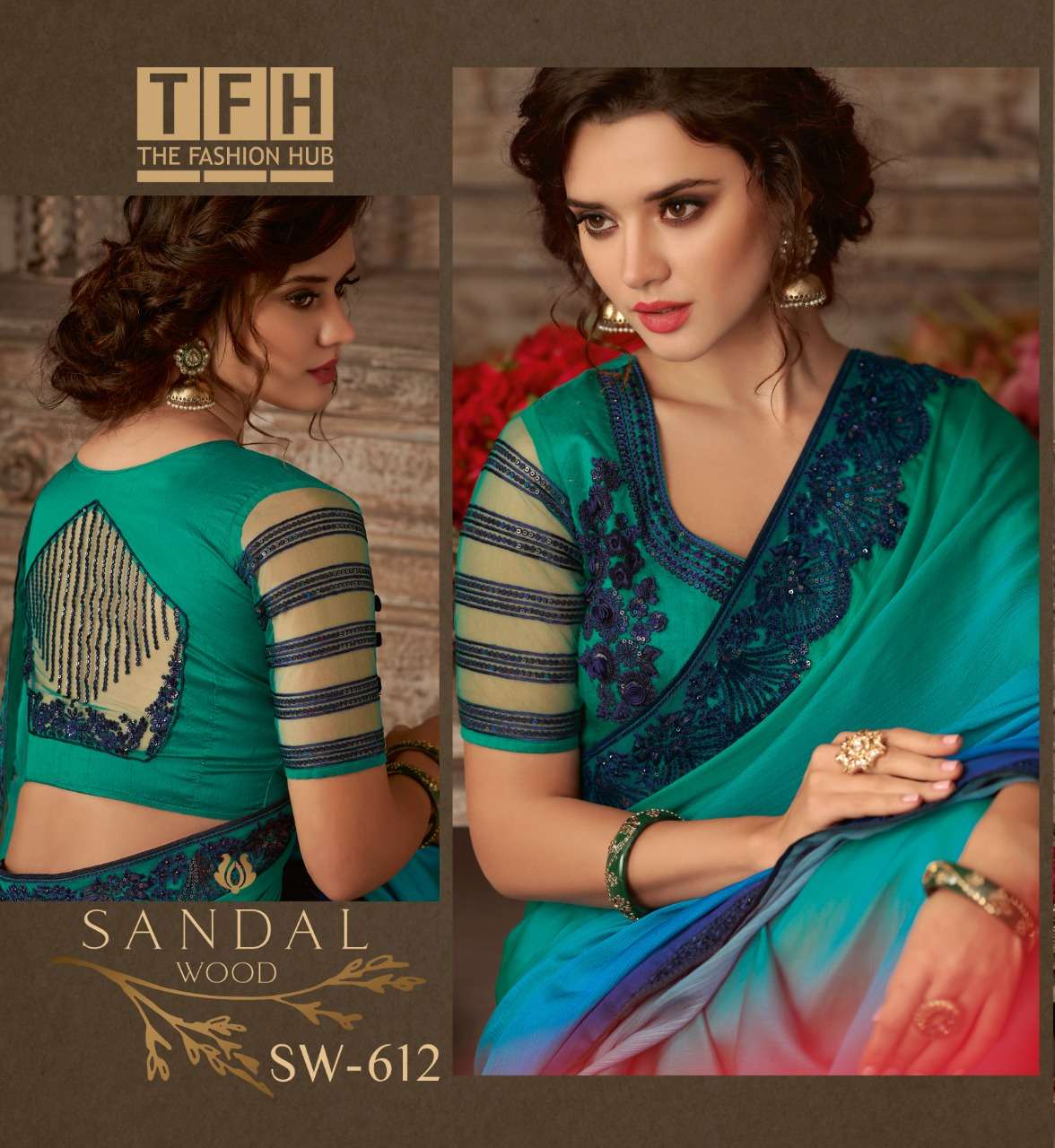 TFH SANDALWOOD HIT DESIGNER FANCY SILK SAREE 