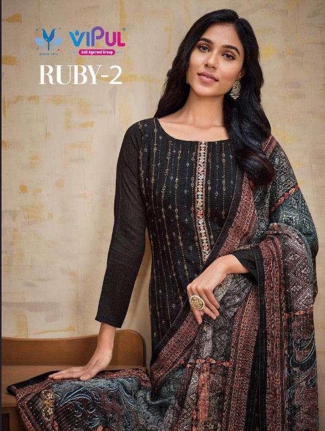 vipul fashions ruby vol 2 series 4961-4966 chinon suit