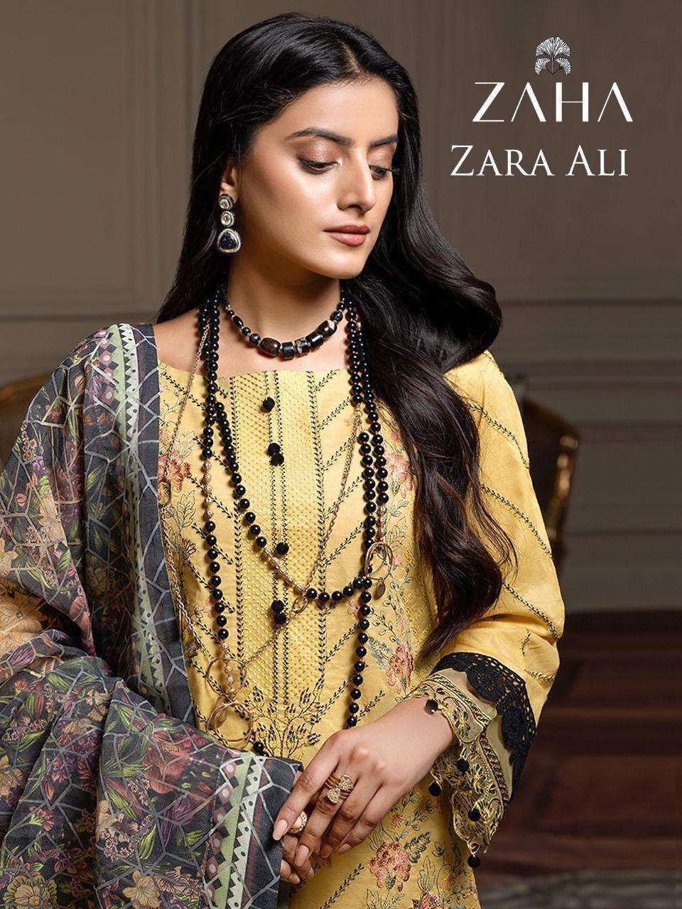 zaha zara ali vol 1 series 10066-10068 pure cambric cotton suit 