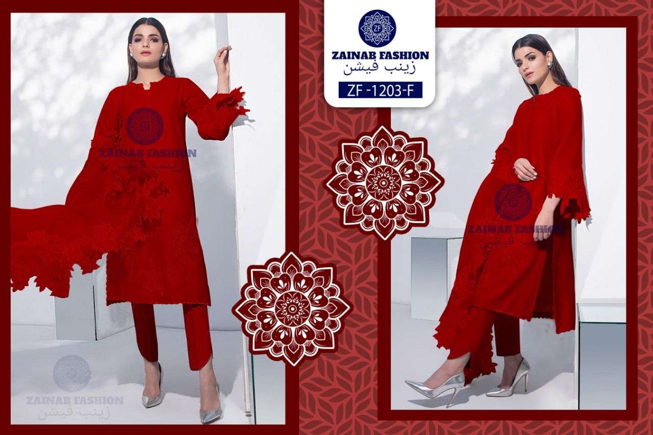 zainab fashion 1203 jam satin readymade suit 