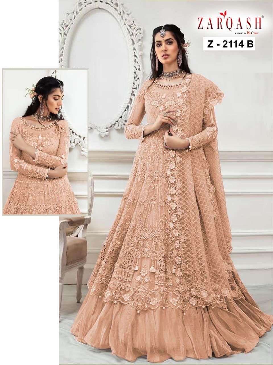ZARQASH JASHAN VOL 3 DESIGNER BUTTERFLY NET SUIT 