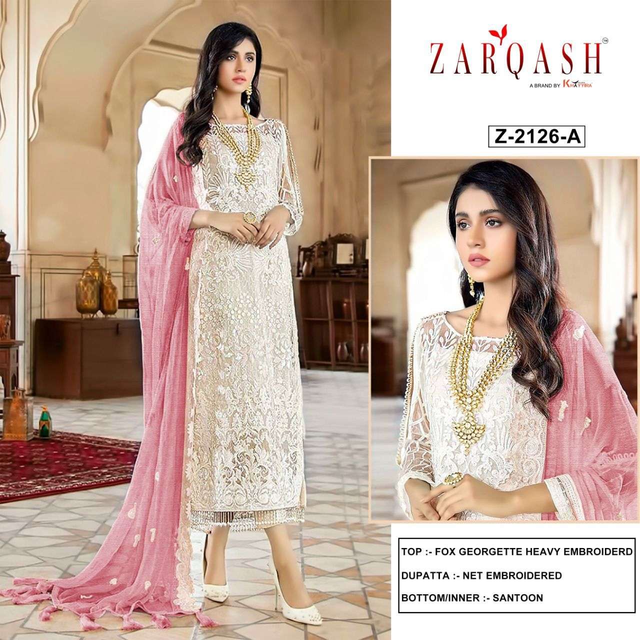 ZARQASH MIRHA Z-2126 DESIGNER FAUX GEORGETTE SUIT 