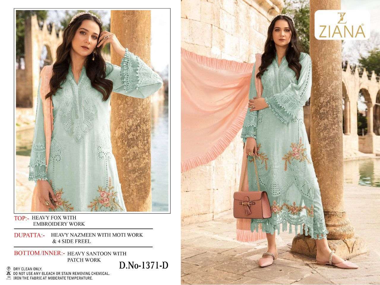 ziana 1371 design heavy faux georgette pakistani suit 