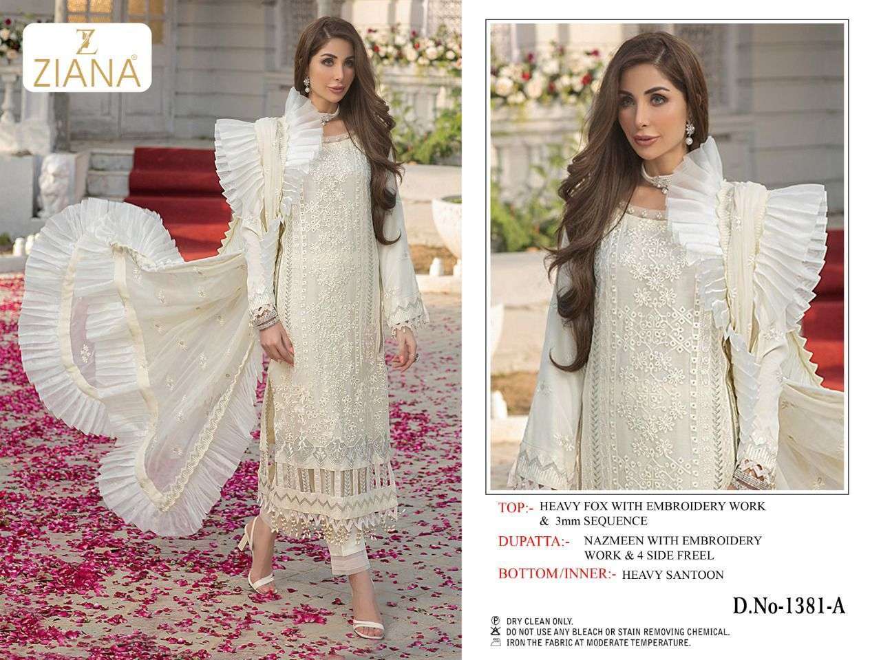 Ziana 1381 design heavy faux georgette duitn