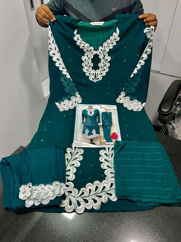 AL MEERA 1144 DESIGNER FAUX GEORGETTE SUIT 