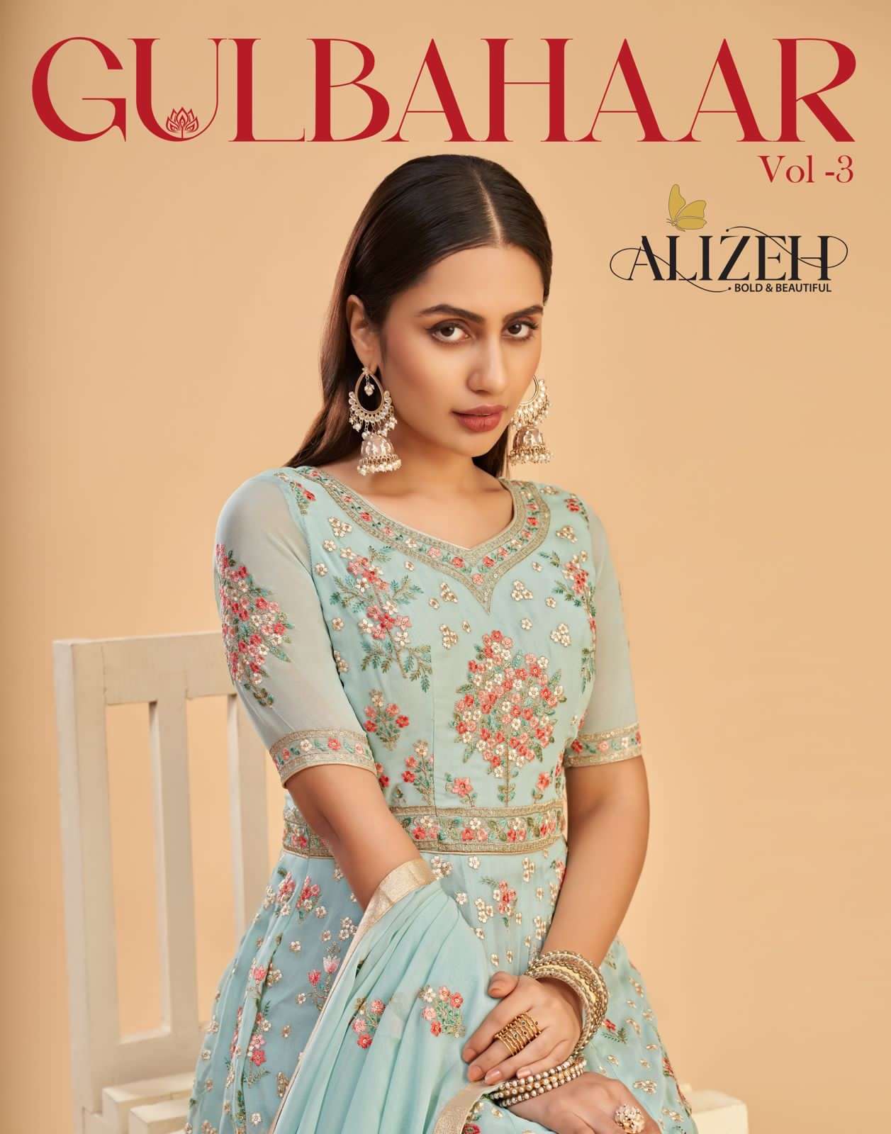 ALIZEH GUL BAHAAR VOL 3 DESIGNER FANCY LEHENGA