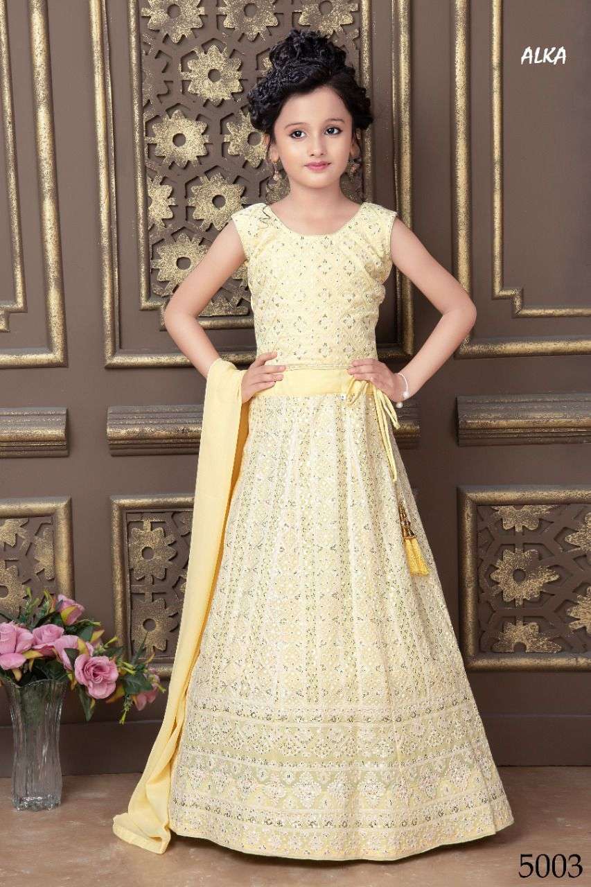 alka saanvi series 5001-5004 heavy faux georgette lehenga
