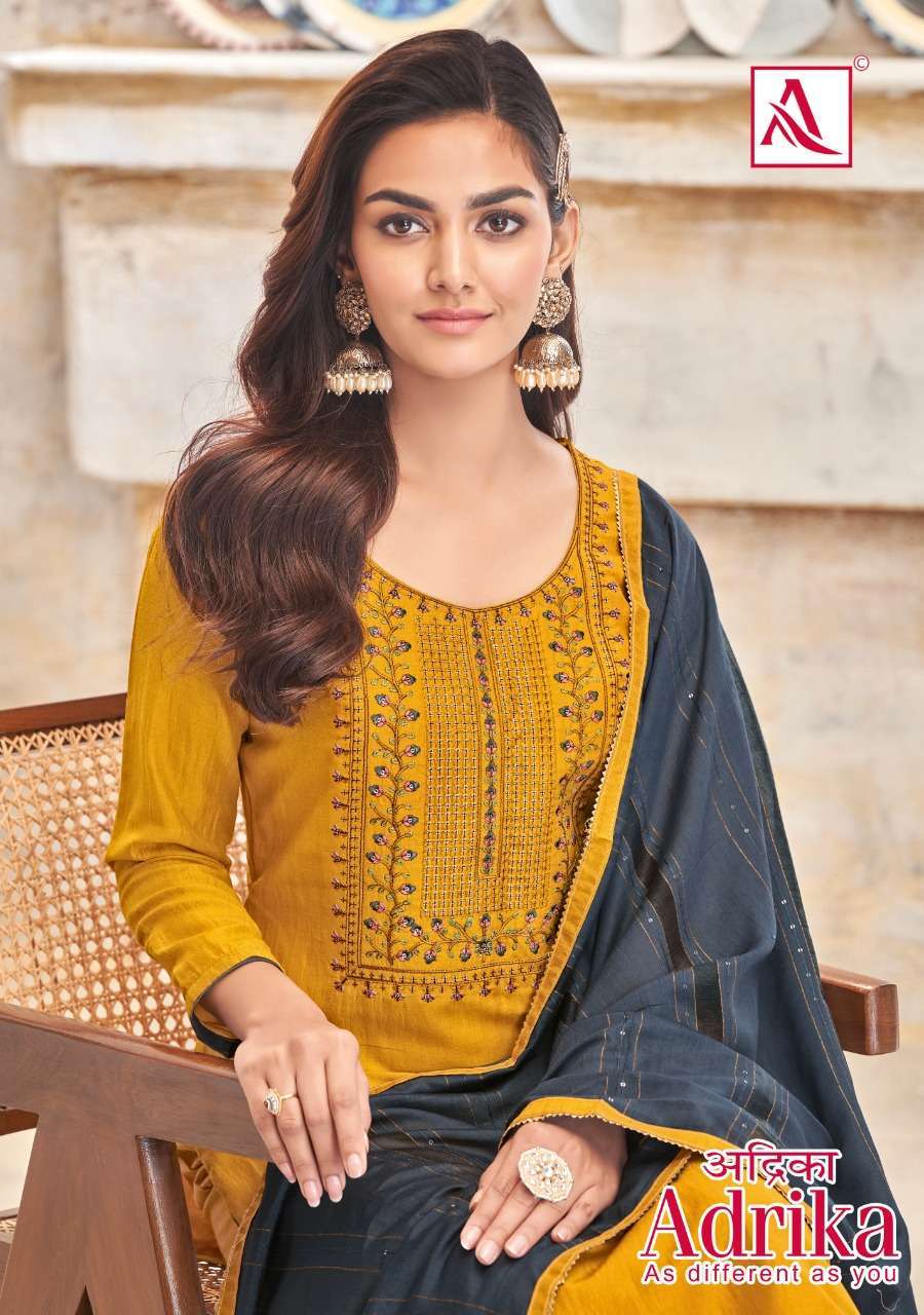 alok suit adrika series 953001-953008 pure cotton suit