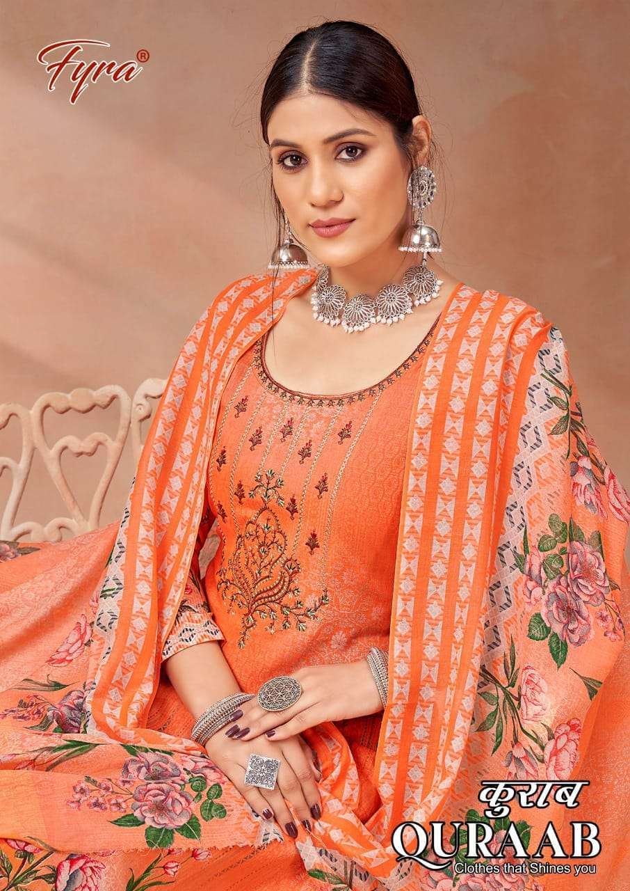 alok suit quraab series 926001-926010 pure cambric suit