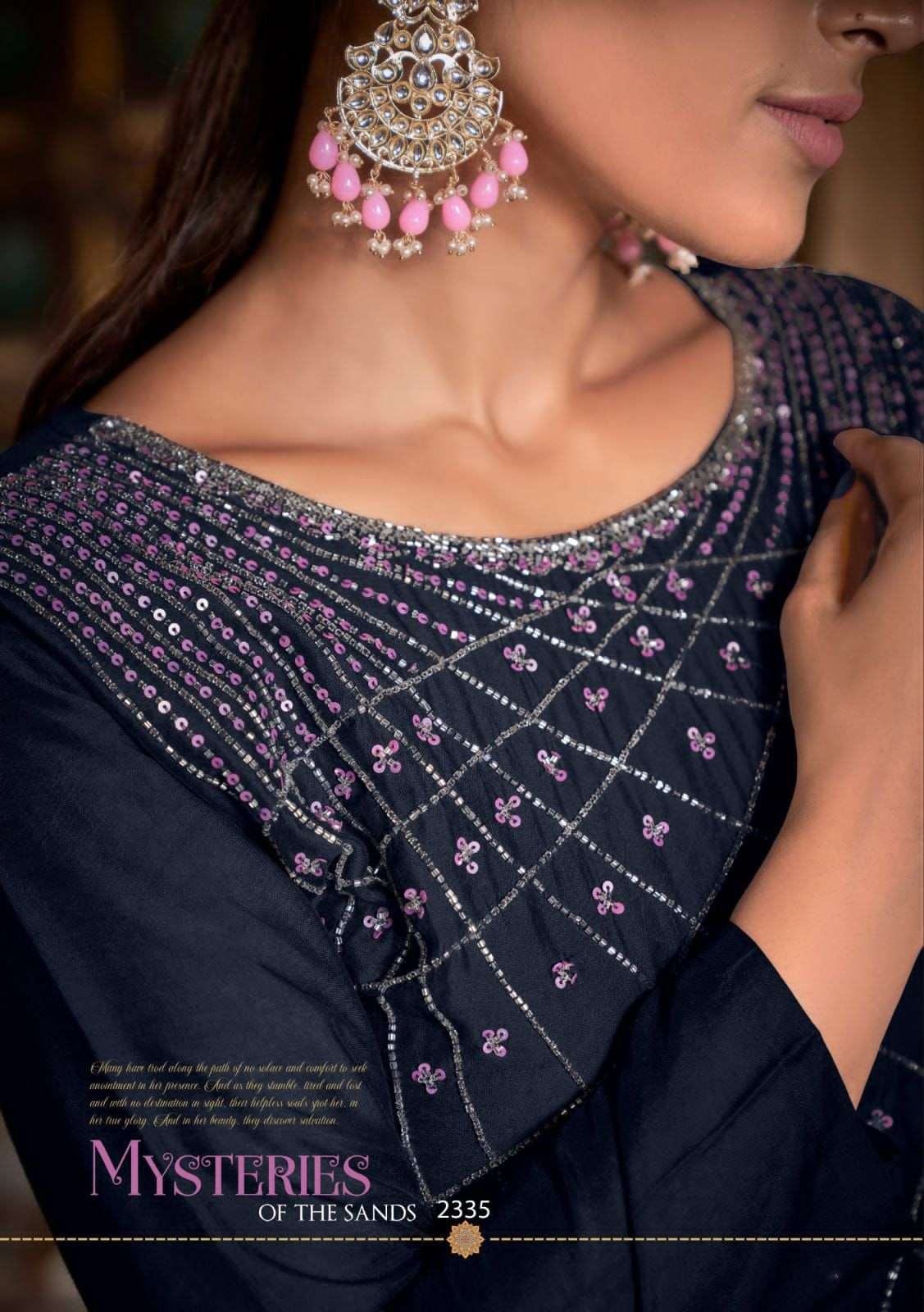Anju fabrics gunghat vol 5 series 2331-2336 viscose chanderi readymade suit