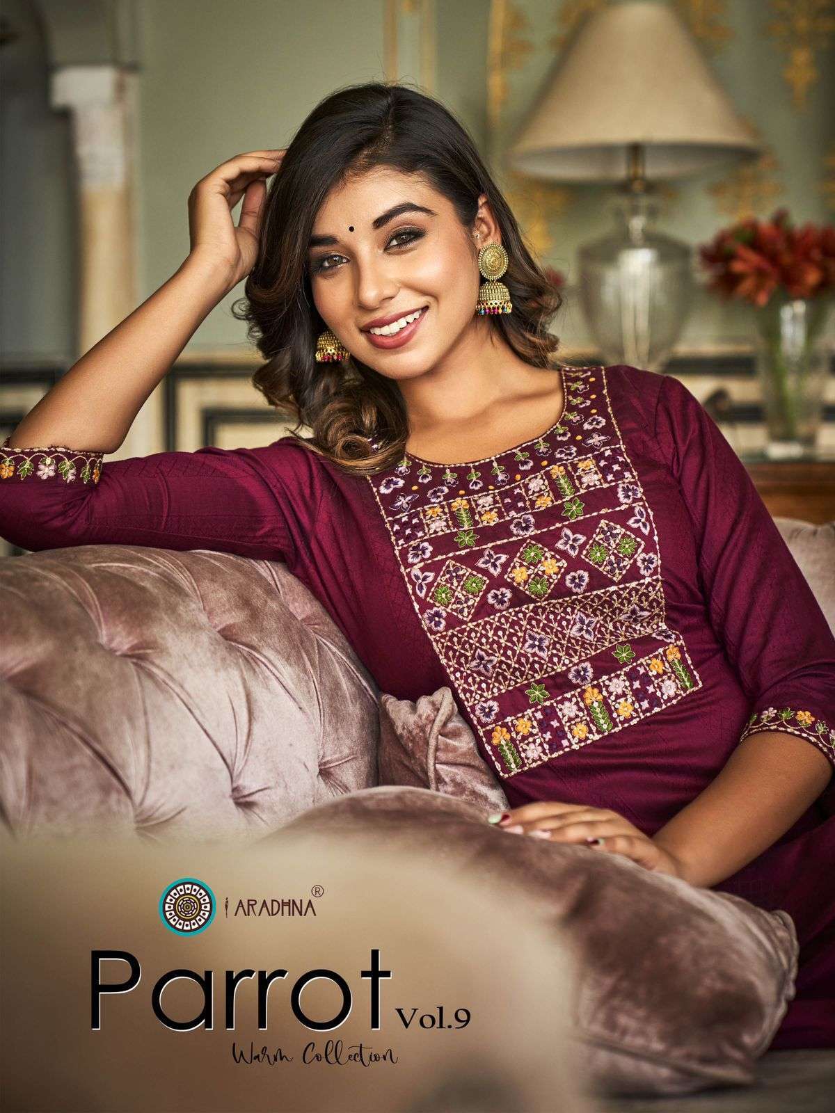 aradhna parrot vol 9 series 9001-9006 fancy viscose kurti